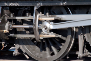 Ein Detailbild eines Zugrades.