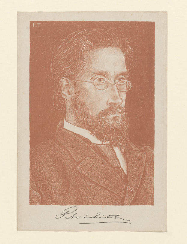 Portrait eines Mannes mit Bart und Brille, der einen Anzug und eine Krawatte trägt und konzentriert mit ernstem Gesichtsausdruck schaut.