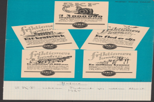 Altes Buch mit Text und Bildern von verschiedenen Gegenständen auf dem Cover.