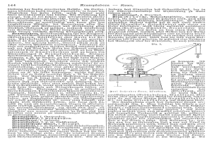 Eine Buchseite mit einer Maschine, die den Text 'Deutsches Patent 114,000,000' und eine Illustration auf der rechten Seite zeigt.